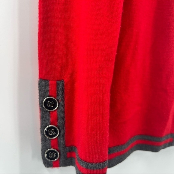 Trina Turk red black cardigan sweater size S - Picture 3 of 5